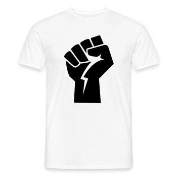 power faust revolution - Männer T-Shirt - Weiß - Vorne - AI Model Male 178 dark (178cm)