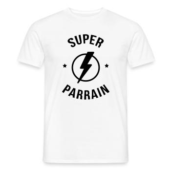 Oncle / Super Parrain / Tonton / Naissance / Bébé - T-shirt homme - blanc - Devant - AI Model Male 178 dark (178cm)