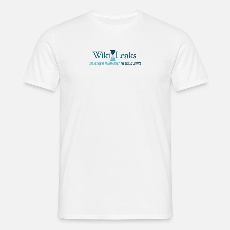 WikiLeaks-Unterstützer - Die Methode ist Transparenz - Männer T-Shirt - Weiß