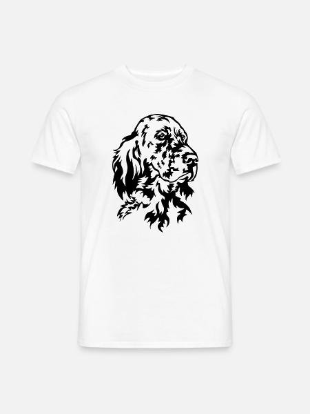 English Setter Head - Men's T-Shirt - white