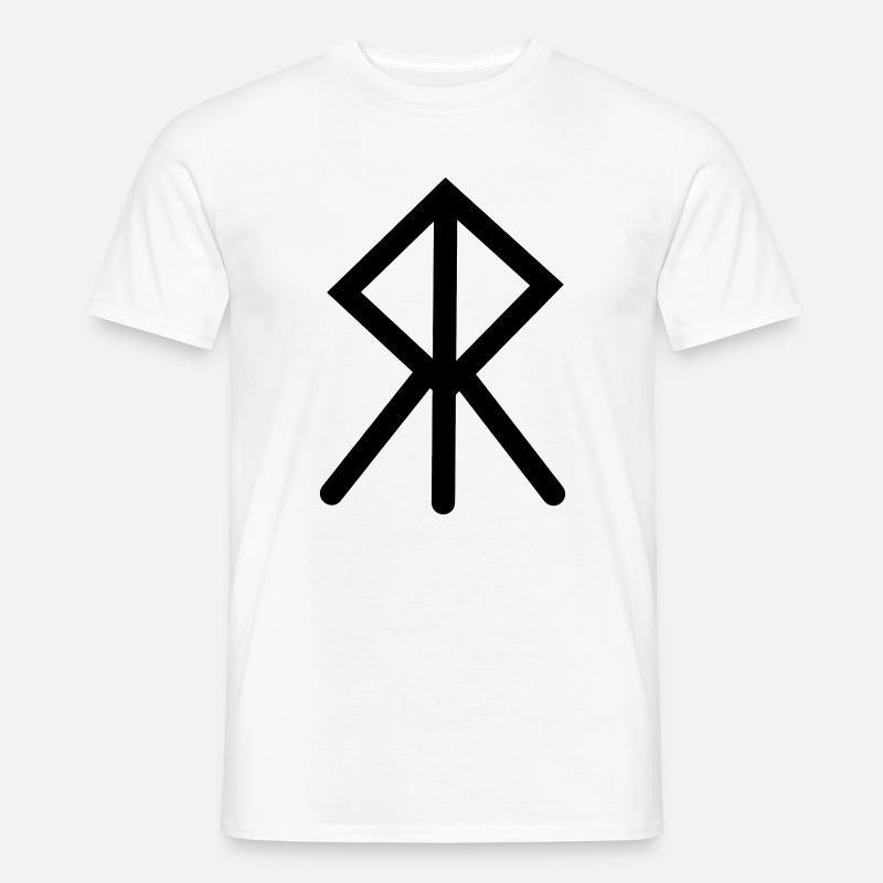 Moed Wikinger-Rune COURAGE - Männer T-Shirt - Weiß