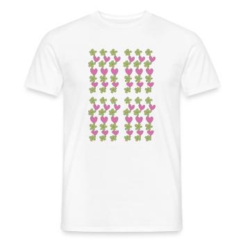 herzen blumen muster - Männer T-Shirt - Weiß - Vorne - AI Model Male 178 dark (178cm)