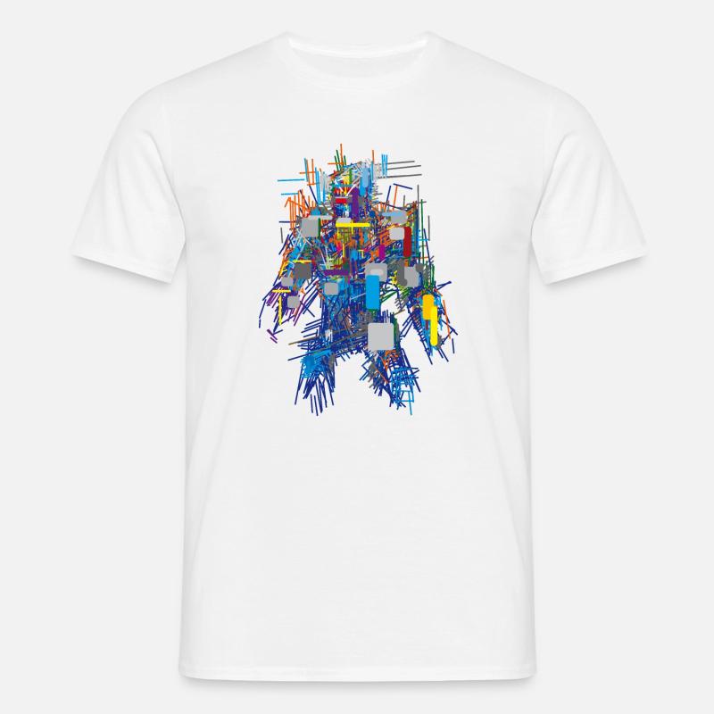Cyber Android Abstrakt - Männer T-Shirt - Weiß