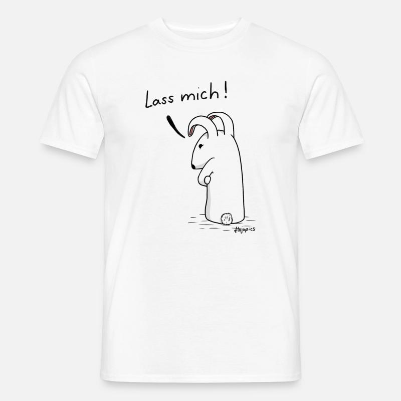 Grummelhase "Lass mich" - Männer T-Shirt - Weiß