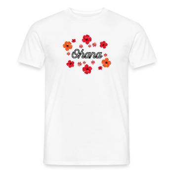 Ohana, means family - Men's T-Shirt - white - Front - AI Model Male 178 dark (178cm)