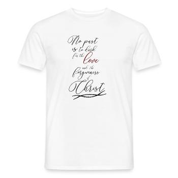 no past to dark for the love of christ - Men's T-Shirt - white - Front - AI Model Male 178 dark (178cm)