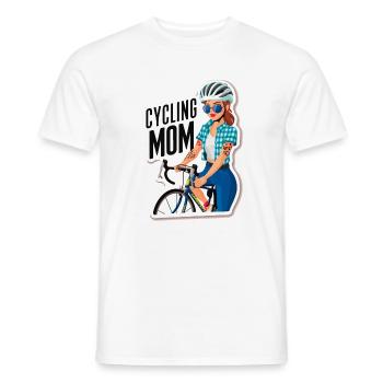 Radfahren Mama Empowerment Aufkleber - Männer T-Shirt - Weiß - Vorne - AI Model Male 178 dark (178cm)