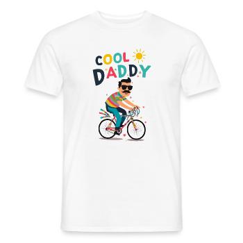 Lebendiges cooles Daddy-Radfahrer-Design - Männer T-Shirt - Weiß - Vorne - AI Model Male 178 dark (178cm)