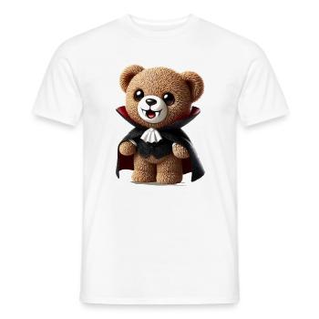 niedlicher Vampir-Teddy Bär für Halloween Spaß - Männer T-Shirt - Weiß - Vorne - AI Model Male 178 dark (178cm)