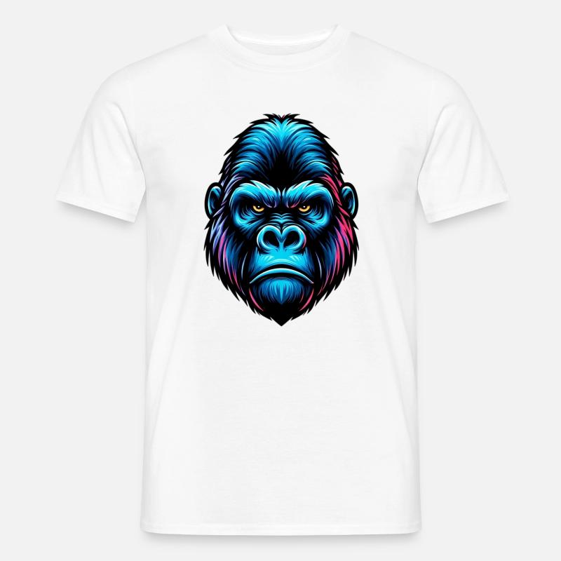 Gorilla - Männer T-Shirt - Weiß
