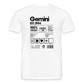 Schwarzer minimalistischer Blockdruck - Männer T-Shirt - Weiß - Vorne - AI Model Male 178 dark (178cm)