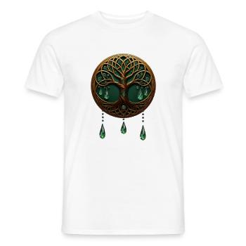 Arbre de vie stylisé - T-shirt homme - blanc - Devant - AI Model Male 178 dark (178cm)