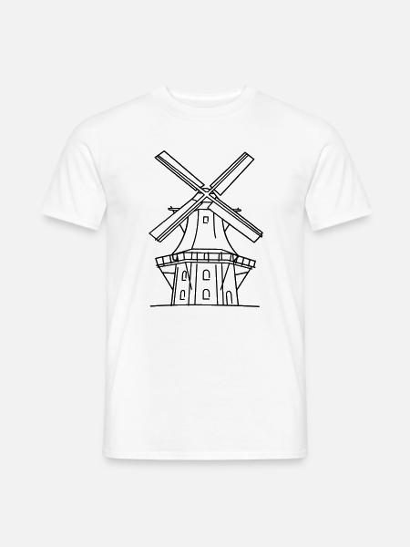 Moulin à vent - T-shirt homme - blanc