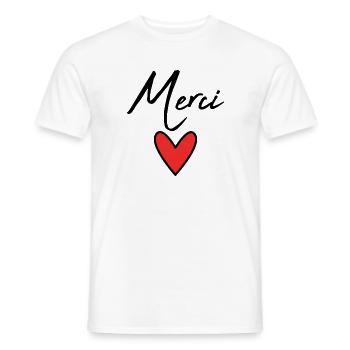 VIELEN DANK. GELIEBTE. HERZ. MEISTER. DANKE HERRIN. - Männer T-Shirt - Weiß - Vorne - AI Model Male 178 dark (178cm)