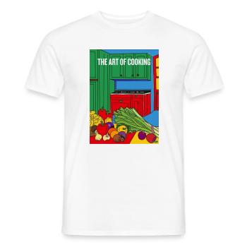 The Art Of Cooking Illustration - Men's T-Shirt - white - Front - AI Model Male 178 dark (178cm)