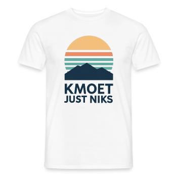 Kmoet just nothing, Dialecte anversois Chemises - T-shirt homme - blanc - Devant - AI Model Male 178 dark (178cm)