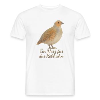 A Heart for the Partridge – Bird of the Year 2026 - Men's T-Shirt - white - Front - AI Model Male 178 dark (178cm)
