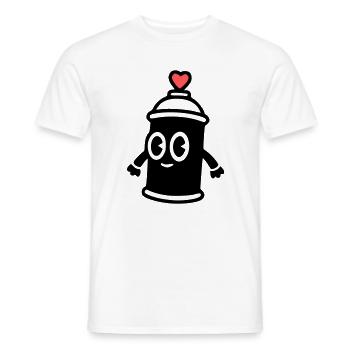Graffiti Spray Can | Street art with heart - Men's T-Shirt - white - Front - AI Model Male 178 dark (178cm)