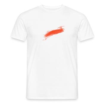 Brush stroke - Men's T-Shirt - white - Front - AI Model Male 178 dark (178cm)