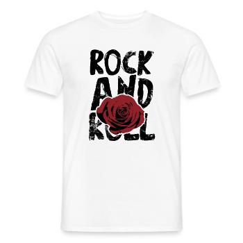 Rock and Roll - Men's T-Shirt - white - Front - AI Model Male 178 dark (178cm)