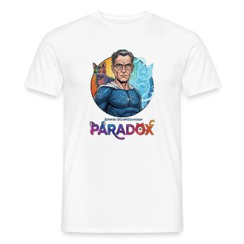 Cosmo-Schrödinger-Paradoxon - Männer T-Shirt - Weiß - Vorne - AI Model Male 178 dark (178cm)