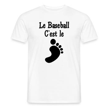 Baseball ist der Fuß - Männer T-Shirt - Weiß - Vorne - AI Model Male 178 dark (178cm)
