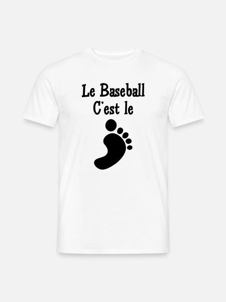 Baseball ist der Fuß - Männer T-Shirt - Weiß