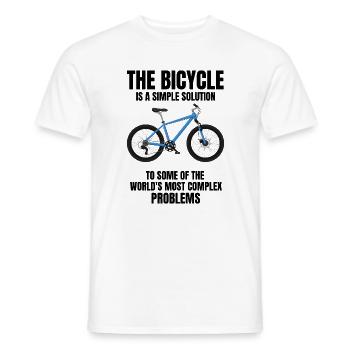 Cycliste cycliste Instructeur de cyclisme amateur de vélo - T-shirt homme - blanc - Devant - AI Model Male 178 dark (178cm)