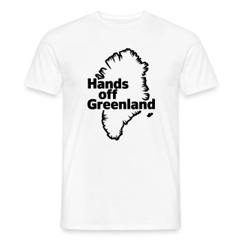 Hands off Greenland! - Greenland / Grønland  - Men's T-Shirt - white - Front - AI Model Male 178 dark (178cm)