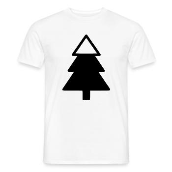 Fir Tree Forest Silhouette - Men's T-Shirt - white - Front - AI Model Male 178 dark (178cm)