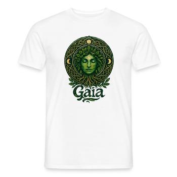 Gaia – Mutter Natur – Baum des Lebens - Männer T-Shirt - Weiß - Vorne - AI Model Male 178 dark (178cm)
