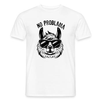 Graphique de lama avec lunettes de soleil - T-shirt homme - blanc - Devant - AI Model Male 178 dark (178cm)