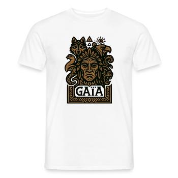 Gaïa - Mère Nature - Arbre de Vie - T-shirt homme - blanc - Devant - AI Model Male 178 dark (178cm)