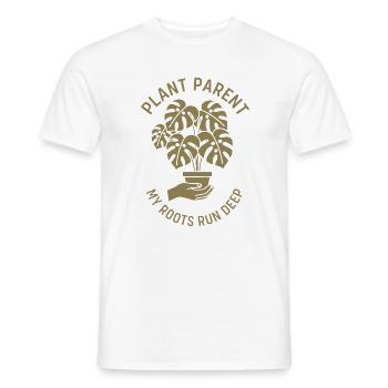Parents de la plante monstera Jungle urbaine Zimmerpf - T-shirt homme - blanc - Devant - AI Model Male 178 dark (178cm)