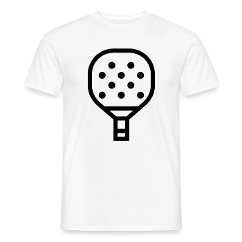 Padel - Männer T-Shirt - Weiß - Vorne - AI Model Male 178 dark (178cm)