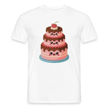 Cake Comic Cute - T-shirt homme - blanc - Devant - AI Model Male 178 dark (178cm)