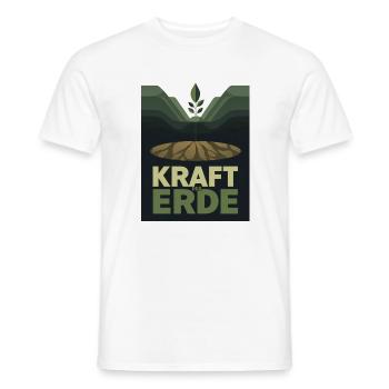 Kraft der Erde 1930s Plakat Natur Landwirtschaft - Männer T-Shirt - Weiß - Vorne - AI Model Male 178 dark (178cm)