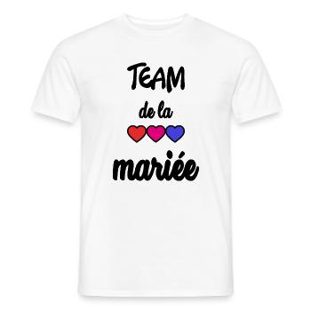 FUTURE MARIEE. EVJF. MARIEE. TEAM. TEAM MARIEE - T-shirt homme - blanc - Devant - AI Model Male 178 dark (178cm)