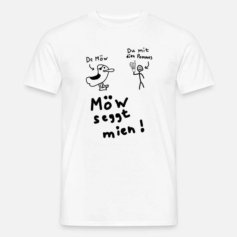 Möw seggt mien. - Männer T-Shirt - Weiß