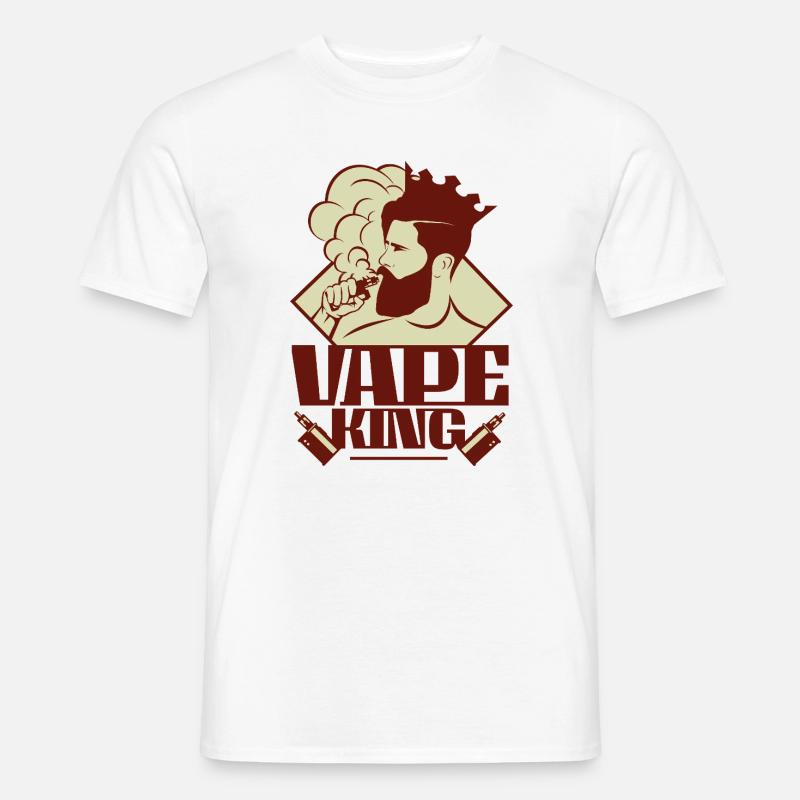 VAPE KING - Vaping Dampfen liquid - Männer T-Shirt - Weiß