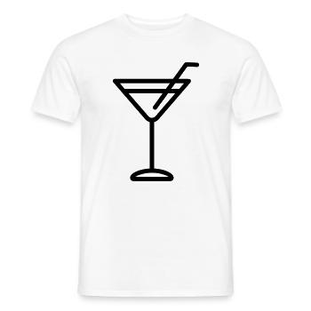 cocktail - Men's T-Shirt - white - Front - AI Model Male 178 dark (178cm)