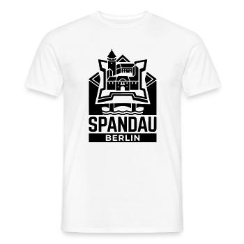 Berlin Spandau Zitadelle Silhouette Wahrzeichen - Männer T-Shirt - Weiß - Vorne - AI Model Male 178 dark (178cm)