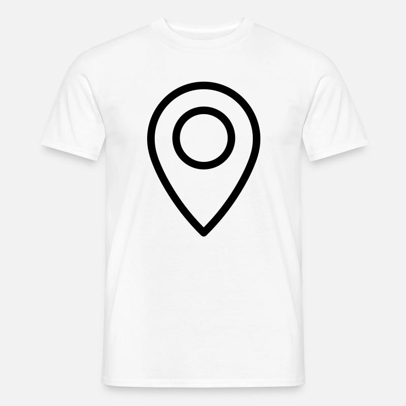 localisation - T-shirt homme - blanc