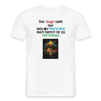 Das_Auge - Männer T-Shirt - Weiß - Vorne - AI Model Male 178 dark (178cm)