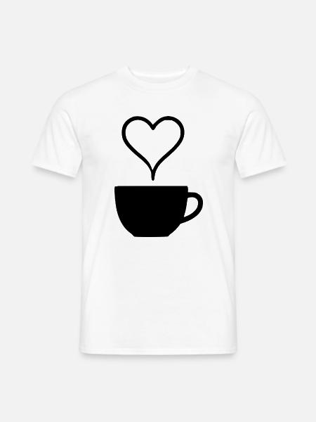 Kaffee Kaffeetasse Espresso Tasse Geschenk Kaffeet - Männer T-Shirt - Weiß