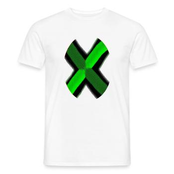 Neon X Pattern Green Black - Men's T-Shirt - white - Front - AI Model Male 178 dark (178cm)