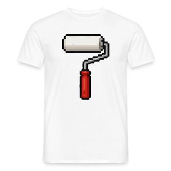 Conception artistique des rouleaux à peinture - T-shirt homme - blanc - Devant - AI Model Male 178 dark (178cm)