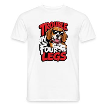 Beagle - Männer T-Shirt - Weiß - Vorne - AI Model Male 178 dark (178cm)