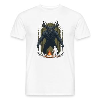 Wandern – Outdoor-Abenteuer – Du bist nicht allein - Männer T-Shirt - Weiß - Vorne - AI Model Male 178 dark (178cm)