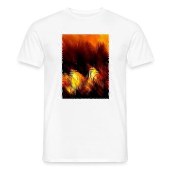 Fire Circle Wave Pattern - Men's T-Shirt - white - Front - AI Model Male 178 dark (178cm)